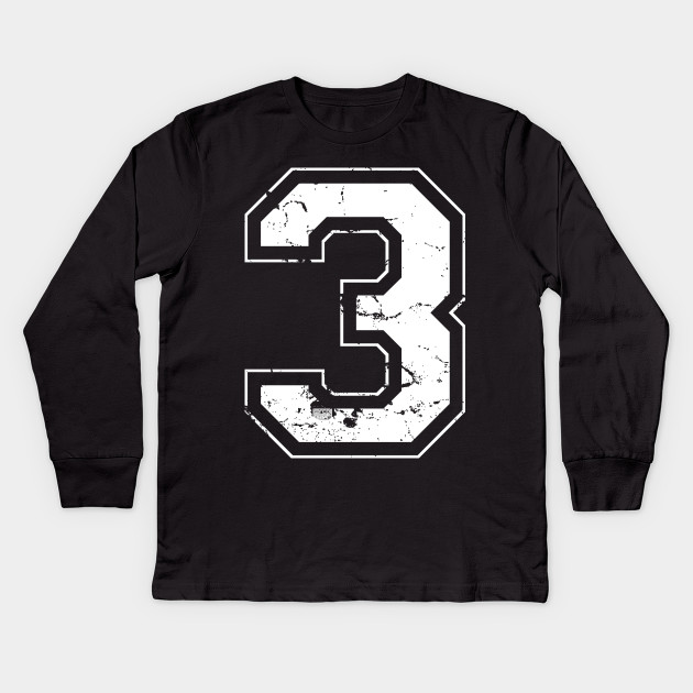 Number 3 Three White Jersey Sports Athletic Player